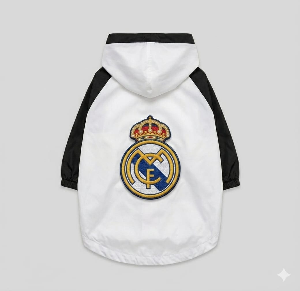 Chaqueta impermeable Real Madrid para perro