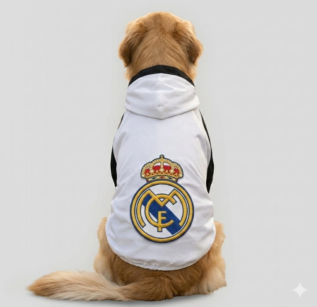 Chaqueta impermeable Real Madrid para perro